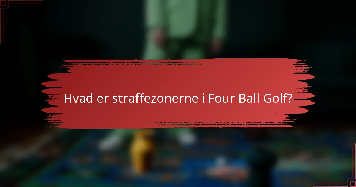 Hvad er straffezonerne i Four Ball Golf?